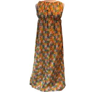 VTG 70's Maxi Dress SZ Medium Floral Patchwork Prairie Western Cottage Empire